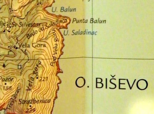 otok biševo karta Mountain map of Croatia , Web shop , planinarske mape , walk in  otok biševo karta